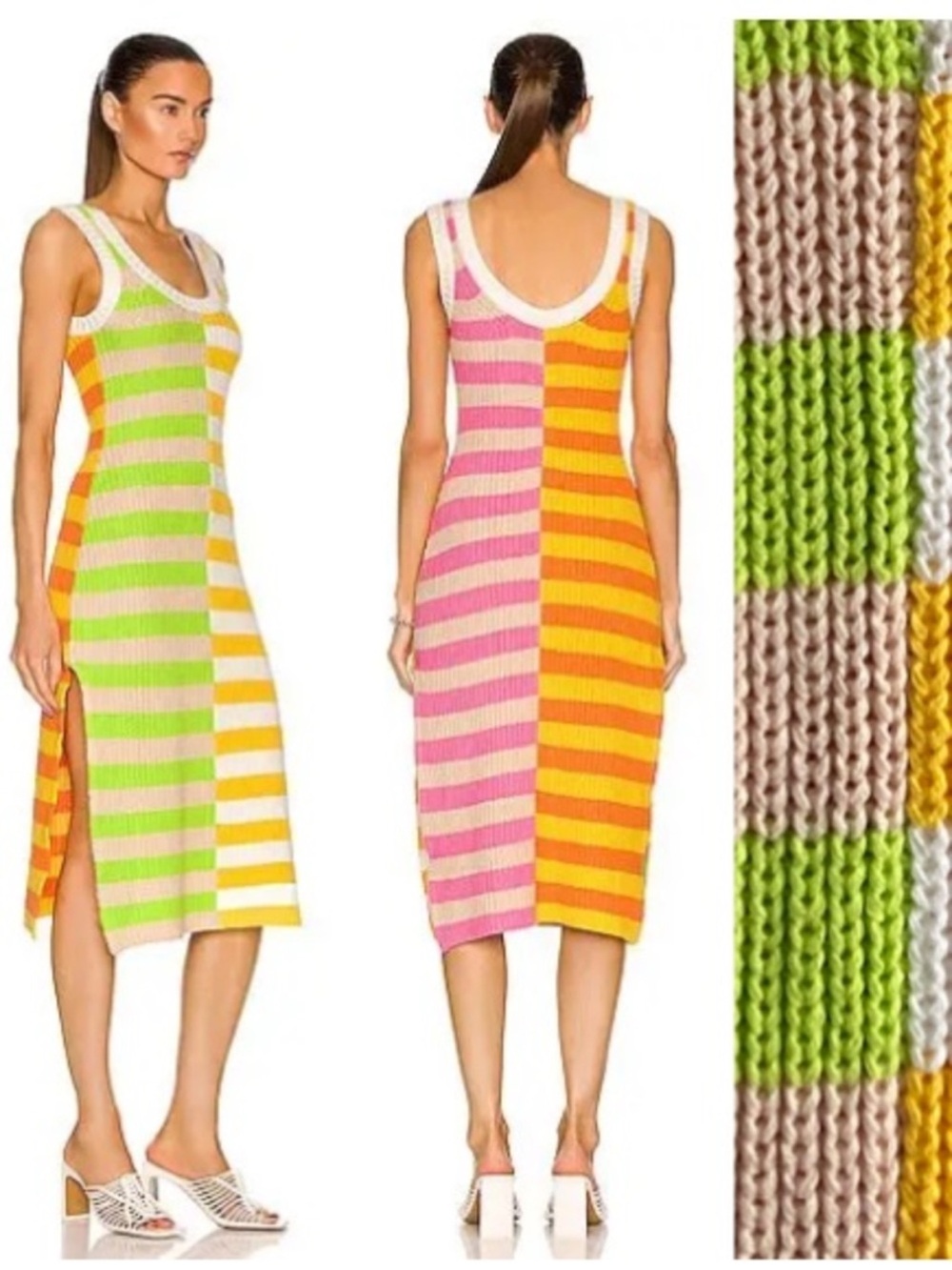 NWT STAUD Seashore Knit Midi Maxi Dress